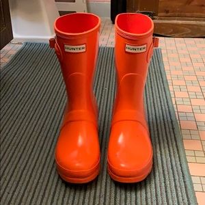 Hunter rain boots. Lightly worn